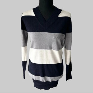 Ragno Y2K Pure Wool V  Neck Pullover Sweater Mini Dress Made in Italy